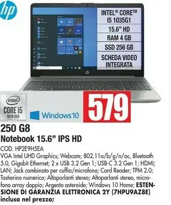 Vobis HP Notebook 15.6 Ips Hd 2E9H5EA offerta