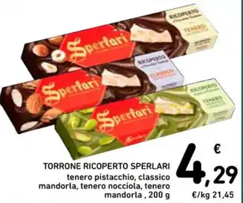 Spazio Conad TORRONE RICOPERTO SPERLARI 200 g offerta