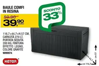 Bricofer Keter Baule Comfi In Resina offerta