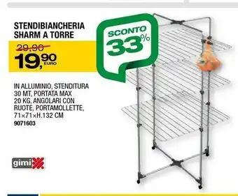 Bricofer Gimi Stendibiancheria Sharm E Torre offerta