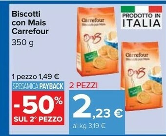 Carrefour Carrefour - Biscotti Con Mais 350 G(ml) offerta