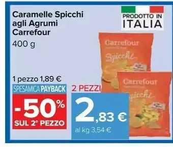 Carrefour Carrefour - Caramelle Dure Spicchi Agli Agrumi 400 G(ml) offerta