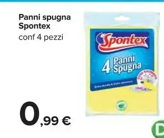 Carrefour Spontex Panni Spugna offerta