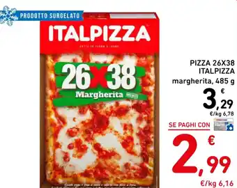 PIZZA 26X38 ITALPIZZA margherita, 485 g