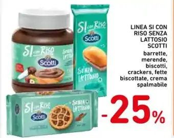 Spazio Conad LINEA SI CON RISO SENZA LATTOSIO SCOTTI barrette offerta