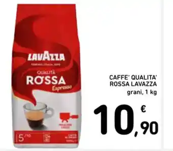 Spazio Conad CAFFE' QUALITA' ROSSA LAVAZZA grani, 1 kg offerta