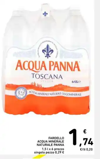 Spazio Conad FARDELLO ACQUA MINERALE NATURALE PANNA 1,5 l x 6 offerta