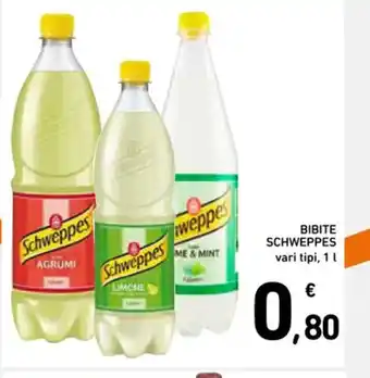Spazio Conad BIBITE SCHWEPPES vari tipi, 1 l offerta