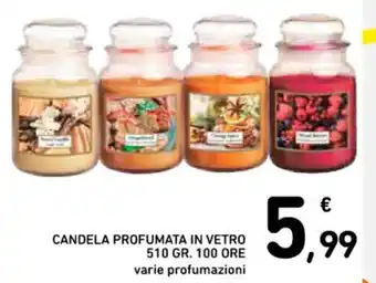 Spazio Conad CANDELA PROFUMATA IN VETRO 510 gr. offerta