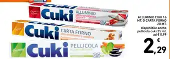 Spazio Conad ALLUMINIO CUKI 16 MT. O CARTA FORNO 20 MT. offerta