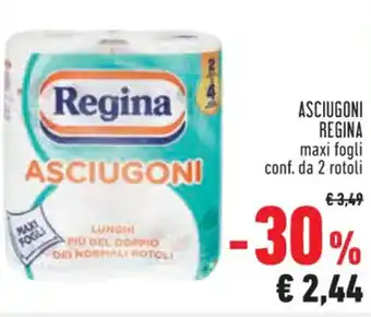 Conad ASCIUGONI REGINA maxi fogli conf. da 2 rotoli offerta