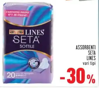 Conad ASSORBENTI SETA LINES vari tipi offerta