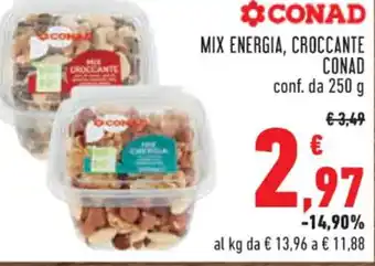 Conad MIX ENERGIA, CROCCANTE CONAD conf. da 250 g offerta