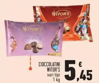 Conad CIOCCOLATINI WITOR'S vari tipi 1 kg offerta