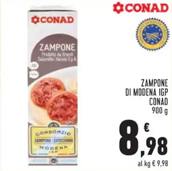 Conad ZAMPONE DI MODENA IGP CONAD 900 g offerta