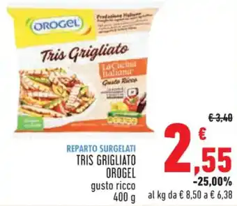 Conad TRIS GRIGLIATO OROGEL gusto ricco 400 g offerta