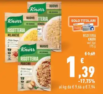 Conad RISOTTERIA KNORR vari tipi 175 g offerta
