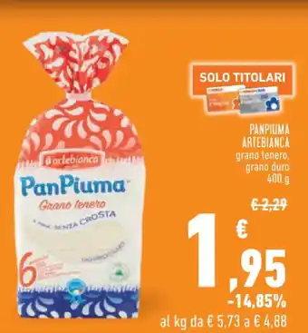 Conad PANPIUMA ARTEBIANCA grano tenero, grano duro 400 g offerta