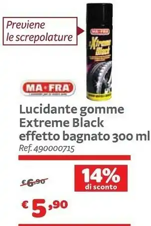 Bricocenter Ma-fra Lucidante Gomme Extreme Black Effetto Bagnato offerta