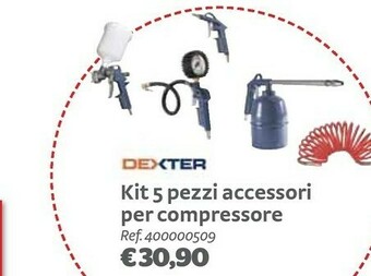 Bricocenter Dexter Kit 5 Pezzi Accessori Per Compressore offerta