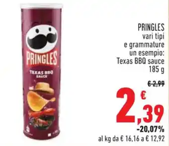 Conad PRINGLES vari tipi 185 g offerta