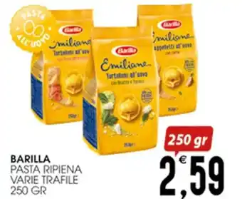 SpesAmica BARILLA PASTA RIPIENA VARIE TRAFILE 250 GR offerta