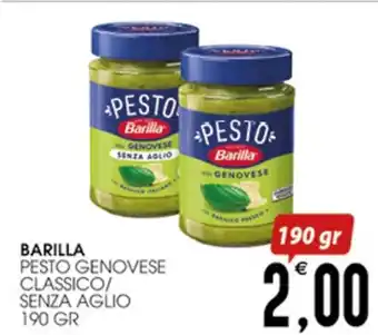 BARILLA PESTO GENOVESE CLASSICO/ SENZA AGLIO 190 GR