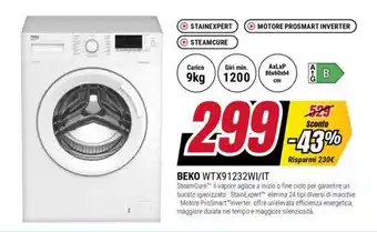 Trony BEKO WTX91232WI/IT offerta