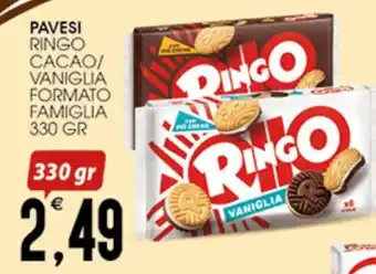 SpesAmica PAVESI RINGO CACAO/ VANIGLIA FORMATO FAMIGLIA 330 GR offerta