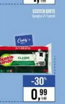 Caddy's Scotch-Brite 8410001115153 Spugna Verde, Giallo Rettangolare 4 Pezzo(i) offerta