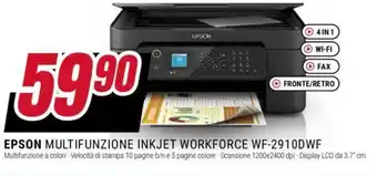 Trony EPSON MULTIFUNZIONE INKJET WORKFORCE WF-2910DWF offerta