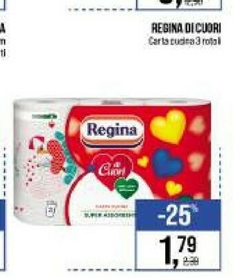Caddy's Regina Di Cuori Carta Cucina 3 Rotoli offerta