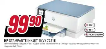 Trony HP STAMPANTE INKJET ENVY 7221E offerta