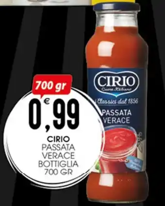 CIRIO PASSATA VERACE BOTTIGLIA 700 GR