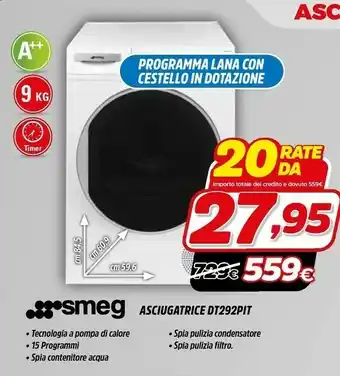 Fiducia & Convenienza Smeg Asciugatrice DT292PIT offerta