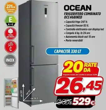 Fiducia & Convenienza Ocean Frigorifero Combinato OCC468INED offerta