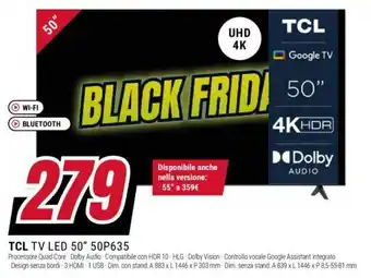 TCL TV LED 50" 50P635