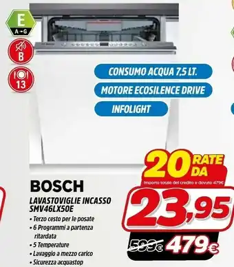 Fiducia & Convenienza Bosch Serie 4 SMV46LX50E Lavastoviglie A Scomparsa Totale 13 Coperti A++ offerta