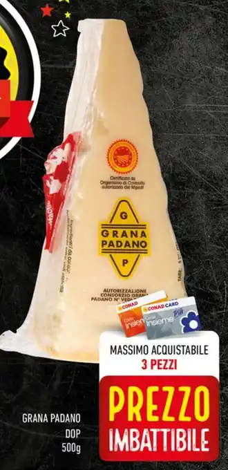Conad Superstore GRANA PADANO DOP 500g offerta