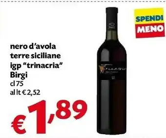 Pam Trinacria Nero d'Avola offerta