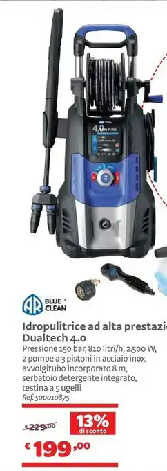 Bricocenter Idropulitrice Ad Alta Prestazione Dualtech 4.0 offerta