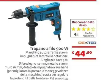 Bricocenter Dexter Trapano A Filo 900 W offerta