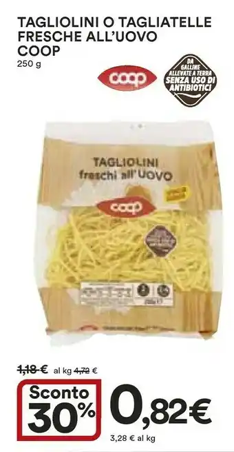 Coop - Tagliolini Freschi All'Uovo 250 G(ml)