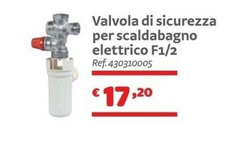 Bricocenter Valvola Di Sicurezzaq Per Scaldabagno Elettrico F1/2 offerta