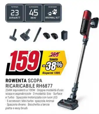 Trony ROWENTA SCOPA RICARICABILE RH6877 offerta