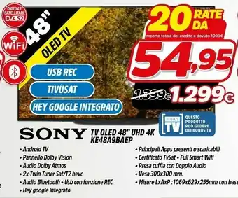 Sony TV OLED KE48A9BAEP
