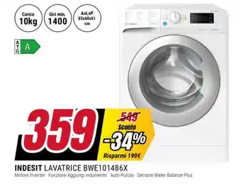 Trony INDESIT LAVATRICE BWE101486X offerta