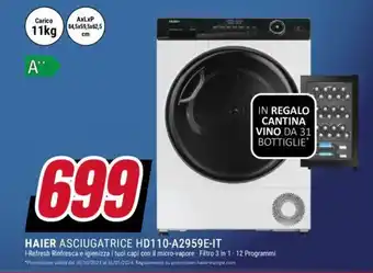 Trony HAIER ASCIUGATRICE HD110-A2959E-IT offerta