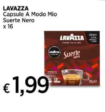 Ipercoop LAVAZZA Capsule A Modo Mio Suerte Nero x 16 offerta