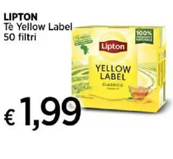 Ipercoop LIPTON Te Yellow Label 50 filtri offerta